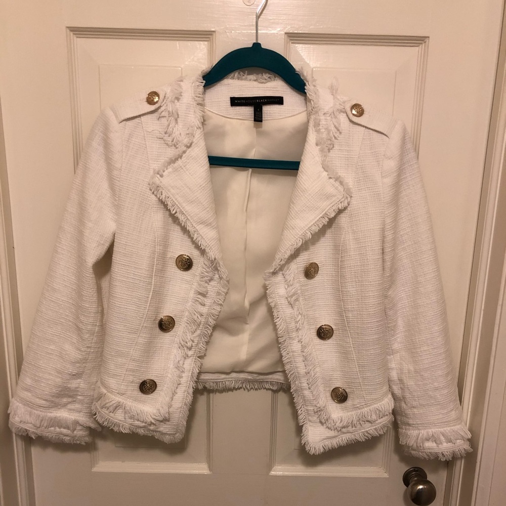 White House Black Market tweed jacket.